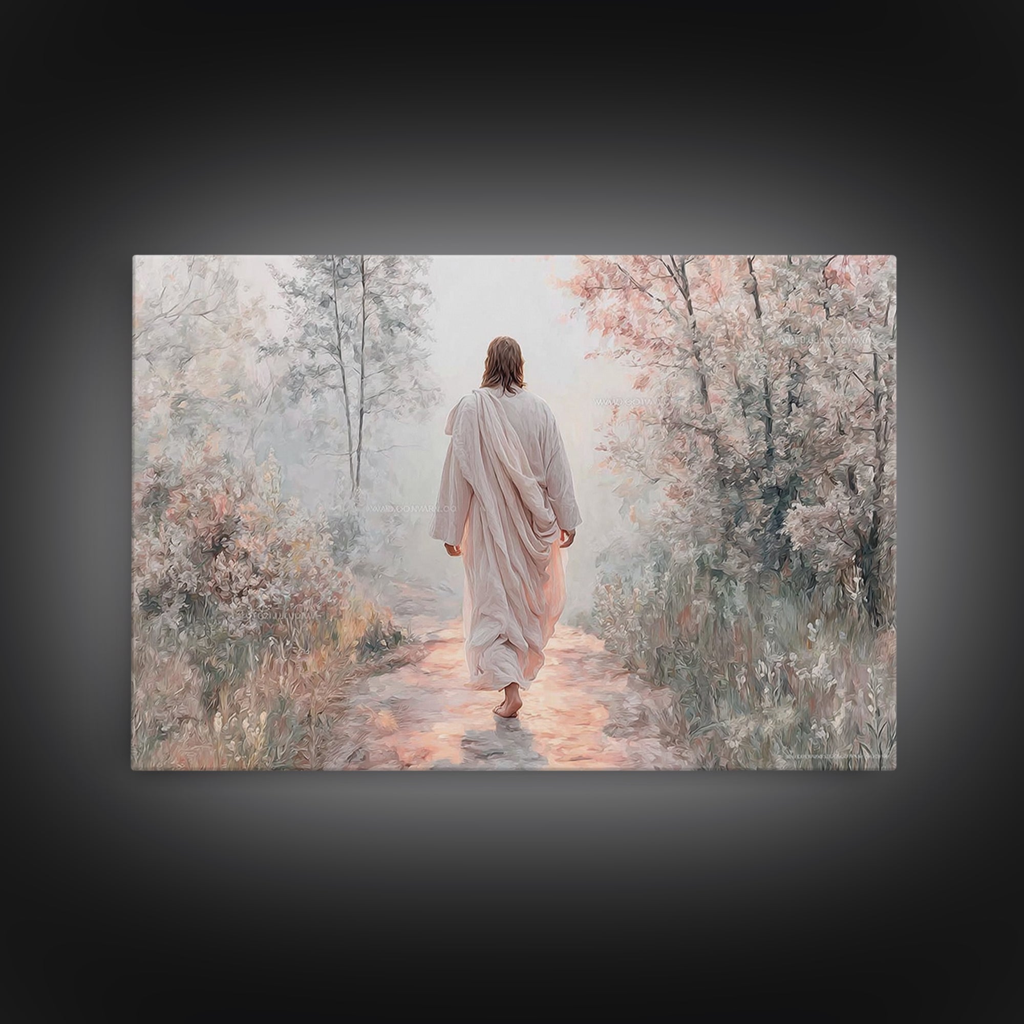 Blossoms Of Faith | Framed Canvas Print | Christian Art Canvas | Jesus Painting | Christian Wall Art | Christian Gift Ideas