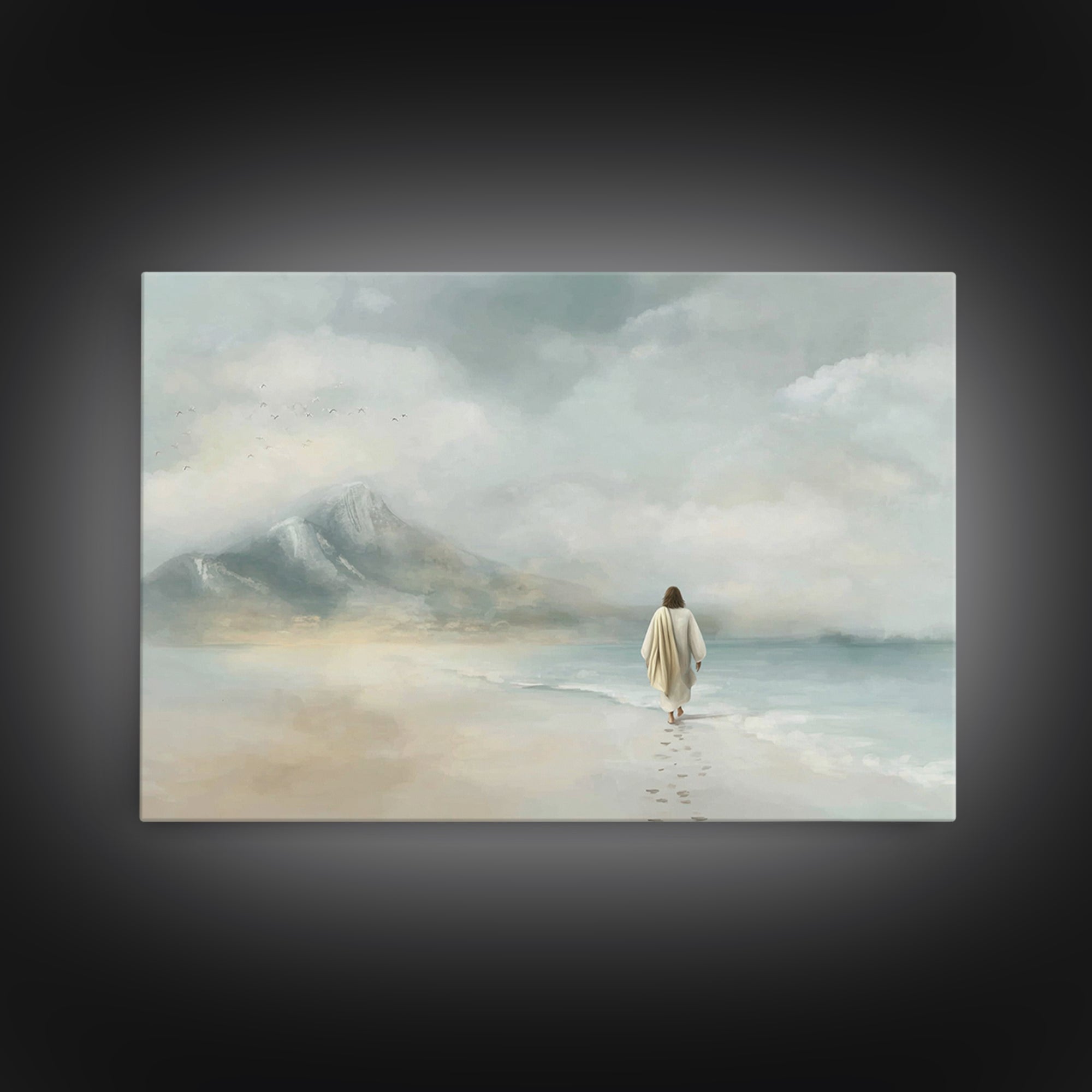 Path Of Mercy – Framed Canvas Print – Jesus Painting – Christian Wall Art – Christian Art Canvas – Christian Gift Ideas – Vintage Christian