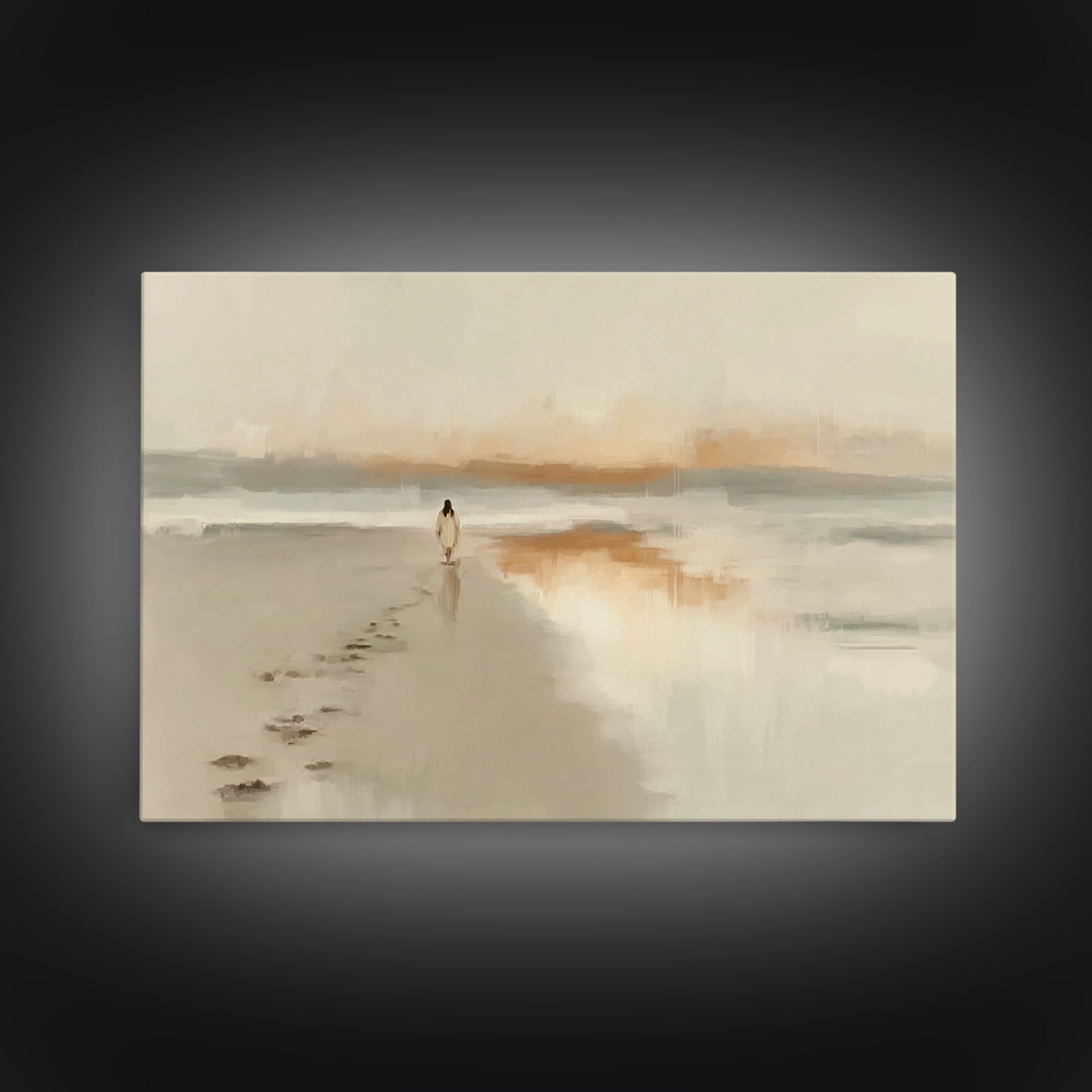 Horizon Of Hope, Framed Canvas Print, Christian Art Print, Jesus Painting Canvas, Christian Wall Art, Minimalist Christian Art, Christian D