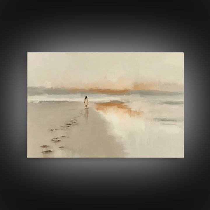 Horizon Of Hope, Framed Canvas Print, Christian Art Print, Jesus Painting Canvas, Christian Wall Art, Minimalist Christian Art, Christian D