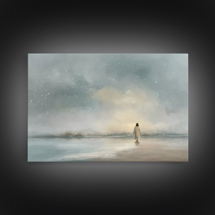 Celestial Grace | Framed Canvas Print | Christian Art Work | Jesus Painting | Christian Art Canvas | Christian Gift Ideas | Modern Christia