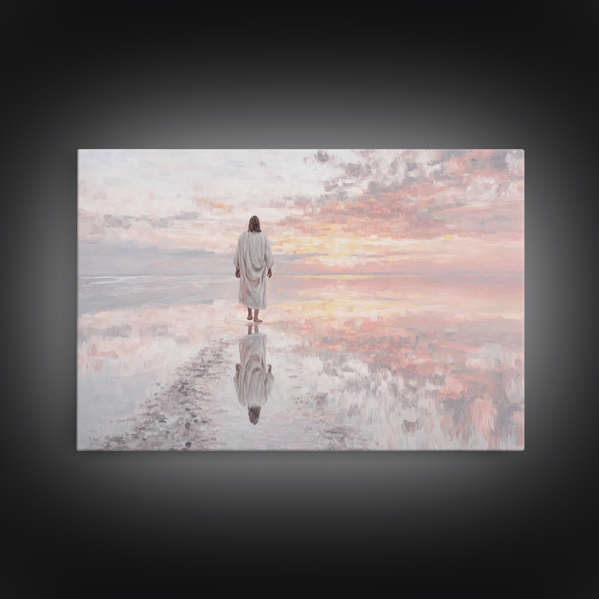 Horizon Of Grace | Framed Canvas Print | Christian Art Canvas | Jesus Painting | Christian Wall Art | Subtle Christian Art | Christian Art
