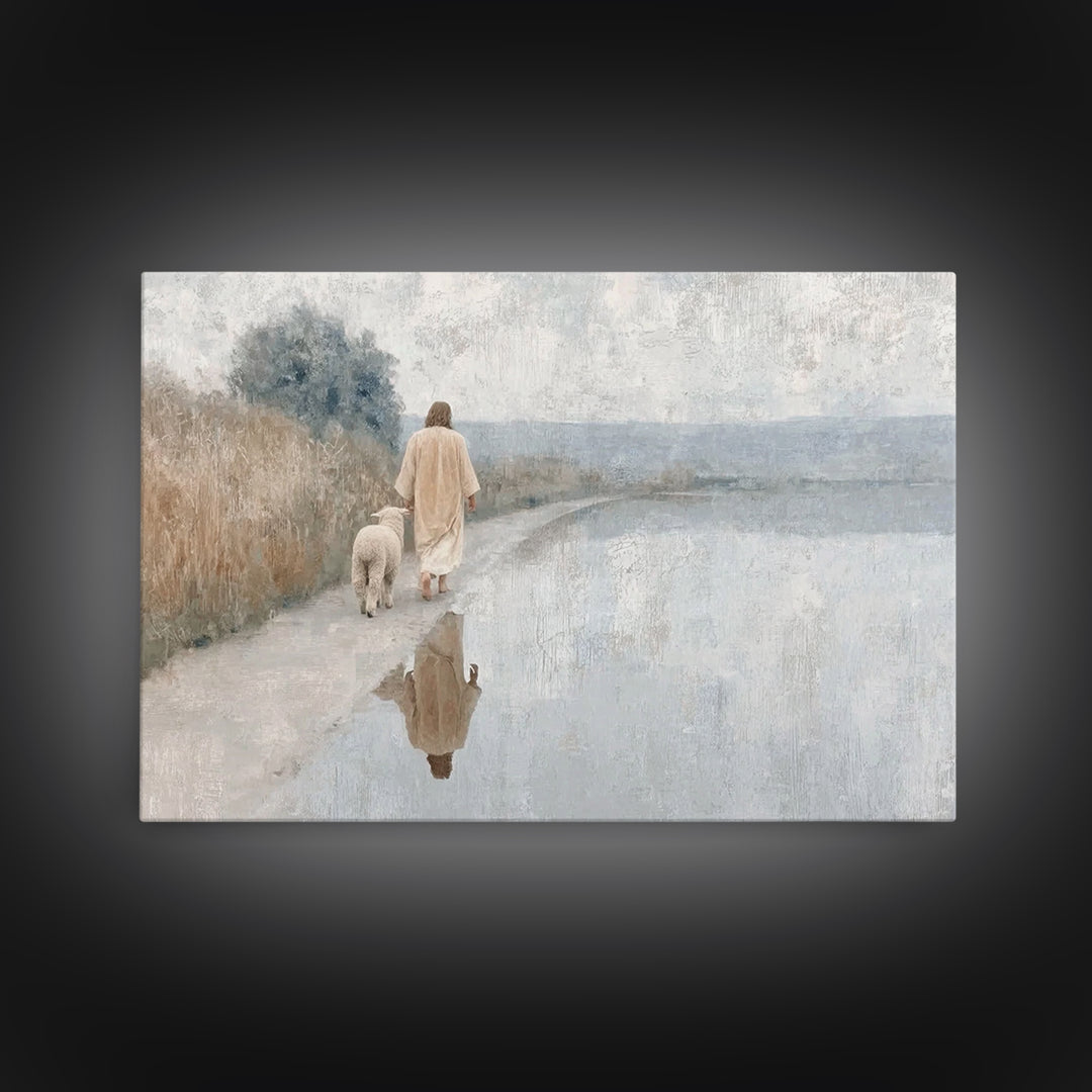 Radiant Hope Path, Framed Canvas Print, Christian Art Canvas, Christian Wall Art, Jesus Painting, Modern Christian Art