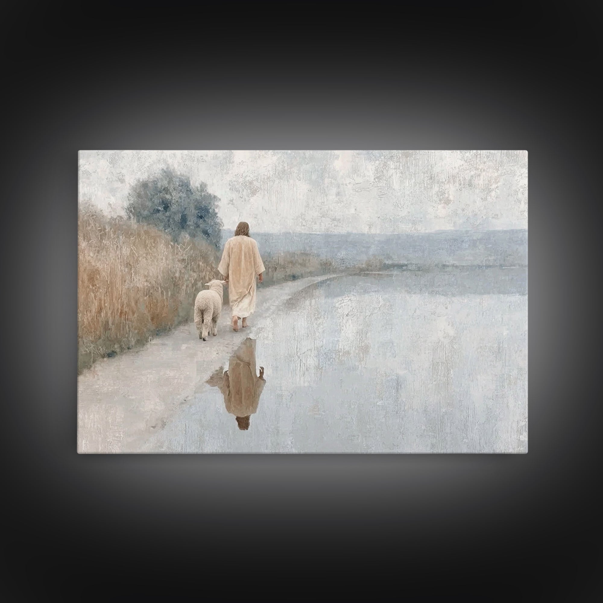 Radiant Hope Path, Framed Canvas Print, Christian Art Canvas, Christian Wall Art, Jesus Painting, Modern Christian Art