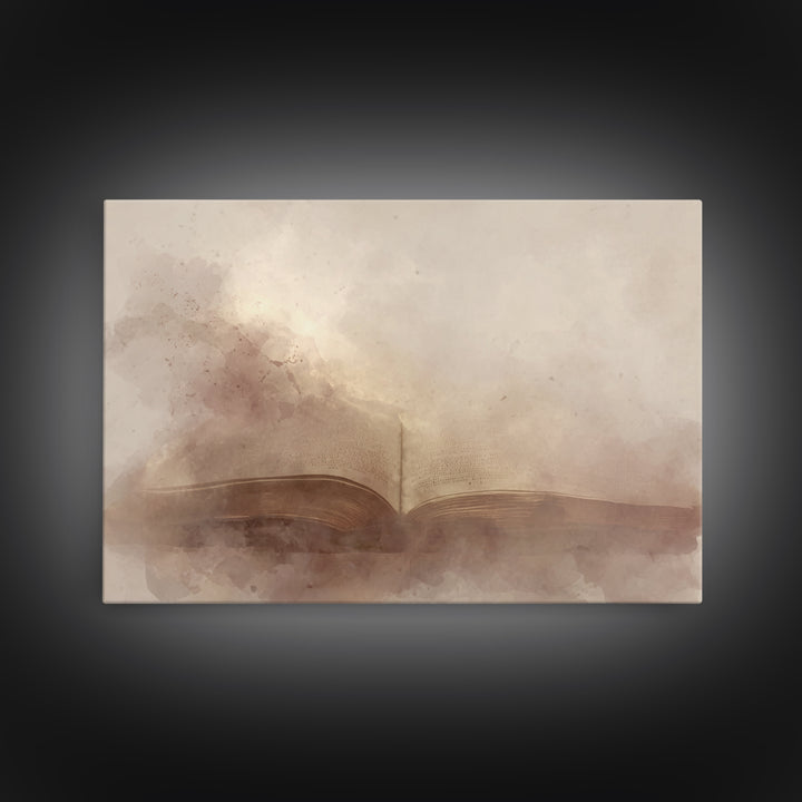Word Of Peace – Framed Canvas Print – Christian Wall Art – Christian Art Canvas – Christian Painting – Minimalist Christian Art – Christian