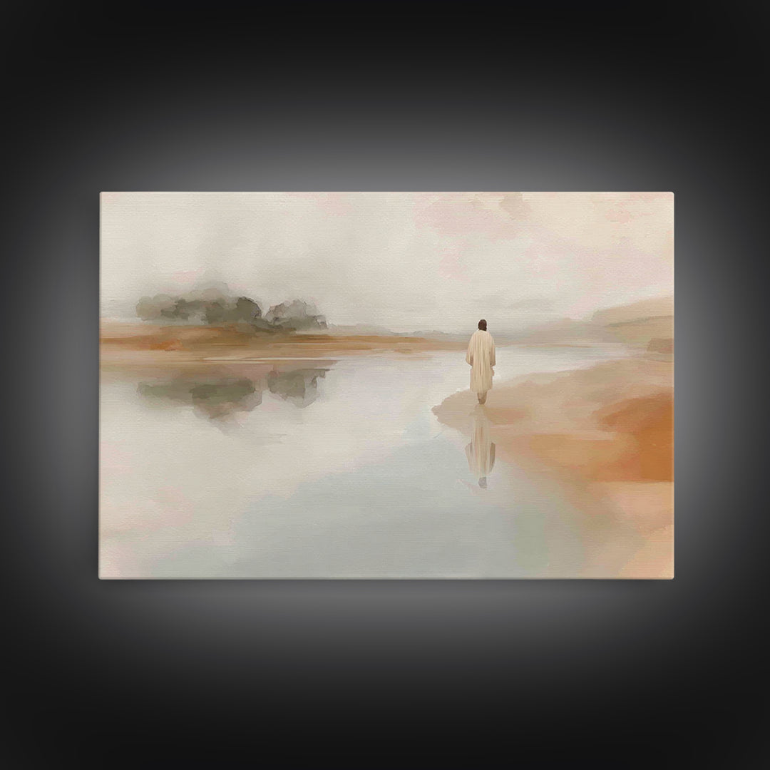 Dawn Of Faith | Framed Canvas Print | Christian Art Canvas | Jesus Painting | Christian Wall Art | Vintage Christian Art | Christian Christ