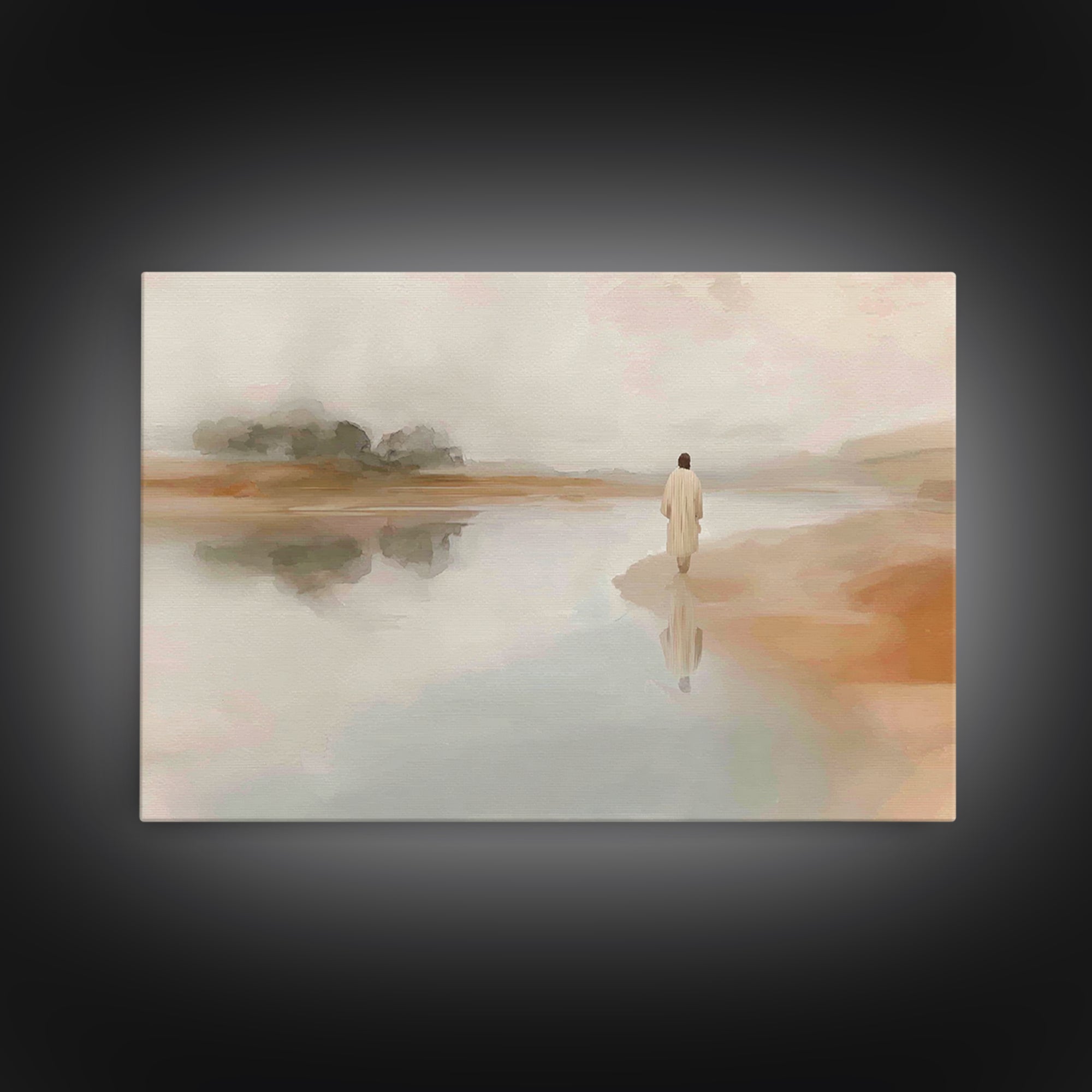 Dawn Of Faith | Framed Canvas Print | Christian Art Canvas | Jesus Painting | Christian Wall Art | Vintage Christian Art | Christian Christ