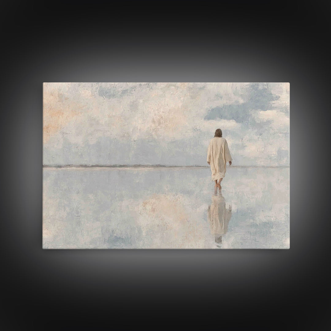 Calm Redeemer – Framed Canvas Print – Christian Art Canvas – Jesus Painting – Christian Wall Art – Modern Christian Painting – Christian Gi