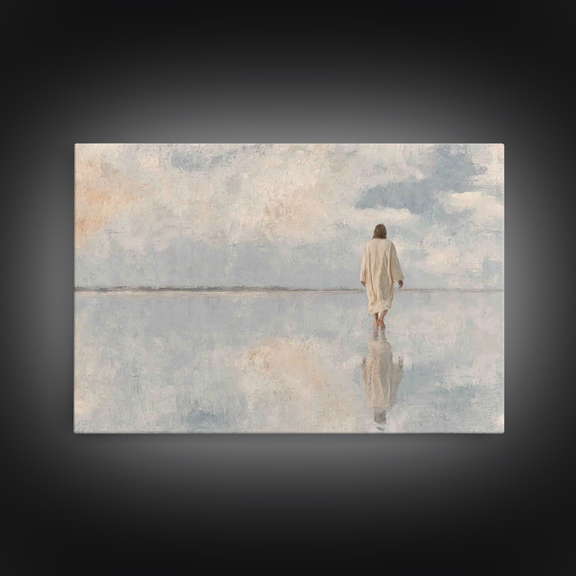 Calm Redeemer – Framed Canvas Print – Christian Art Canvas – Jesus Painting – Christian Wall Art – Modern Christian Painting – Christian Gi