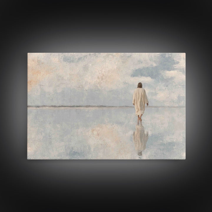 Calm Redeemer – Framed Canvas Print – Christian Art Canvas – Jesus Painting – Christian Wall Art – Modern Christian Painting – Christian Gi