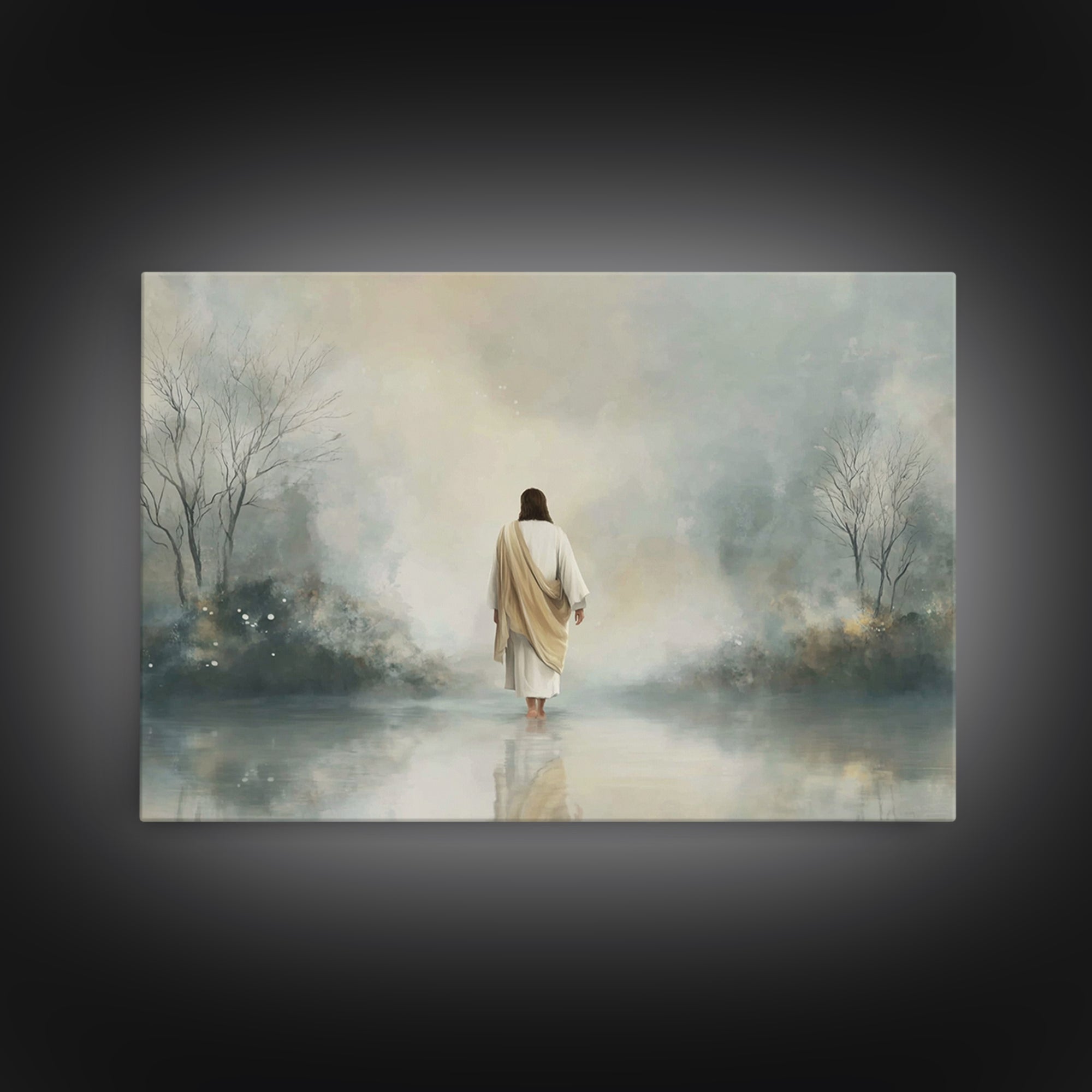 Celestial Promise – Framed Canvas Print – Christian Art Canvas – Jesus Painting – Christian Christmas Art – Framed Christmas Art – Christia