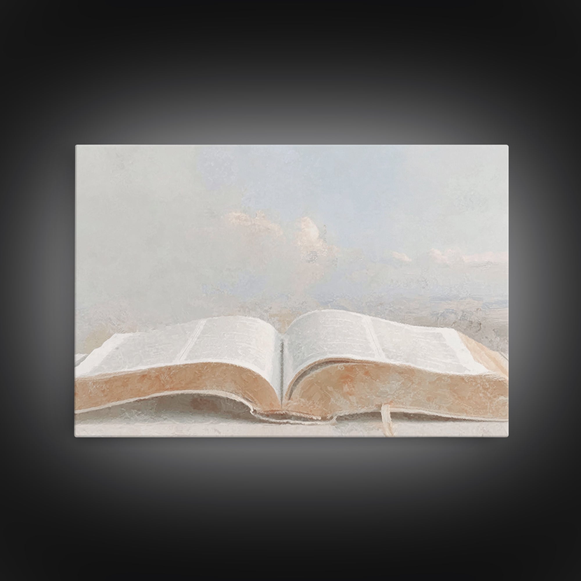 Heavenly Scripture – Framed Canvas Print – Christian Art Canvas – Christian Wall Art – Christian Painting – Christian Art Print – Christian