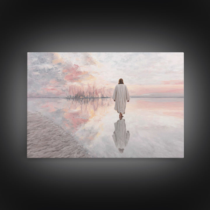 Dawn of Redemption | Framed Canvas Print | Jesus Painting | Christian Art Canvas | Christian Wall Art | White Christmas Art | Christian Chr