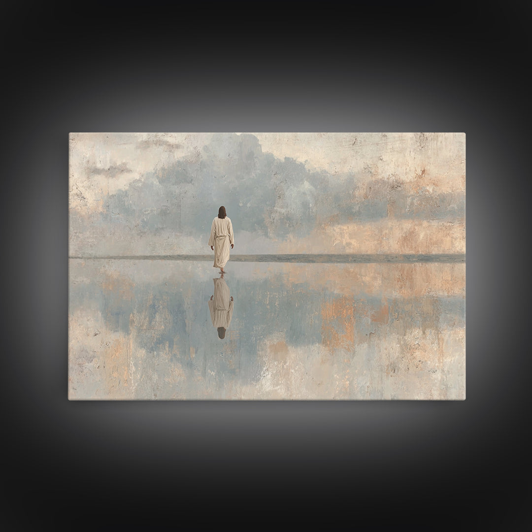 Horizon Of Peace | Framed Canvas Print | Christian Art Canvas | Jesus Painting | Modern Christian Art | Large Christian Painting | Christia
