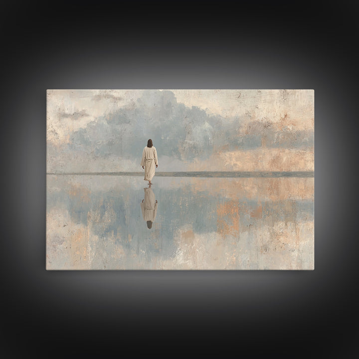 Horizon Of Peace | Framed Canvas Print | Christian Art Canvas | Jesus Painting | Modern Christian Art | Large Christian Painting | Christia