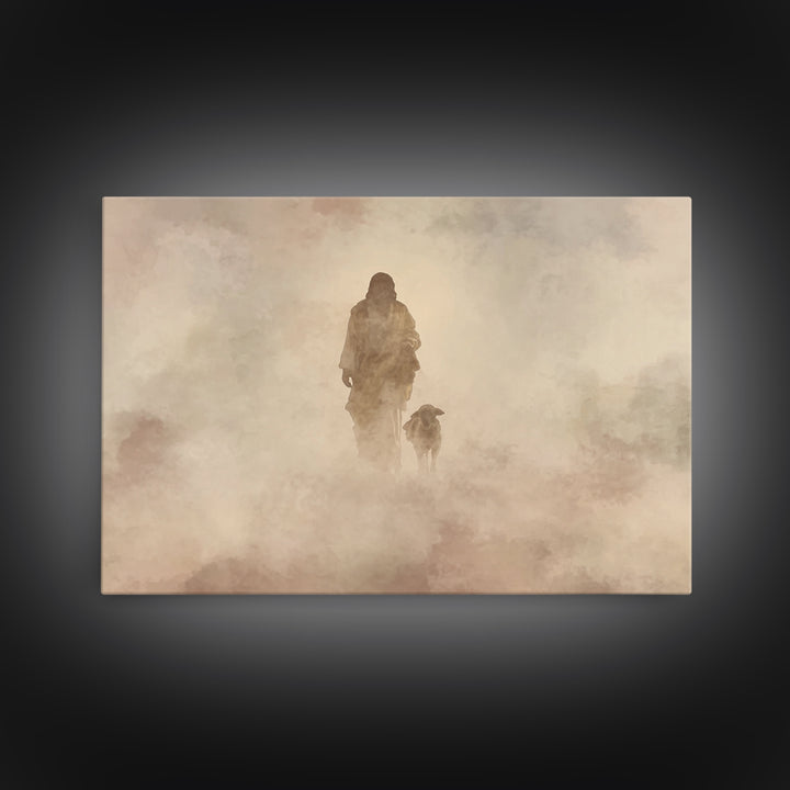 Mists Of Comfort – Framed Canvas Print – Christian Art Painting – Jesus Wall Art – Moody Christian Art – Christian Art Canvas – Large Chris