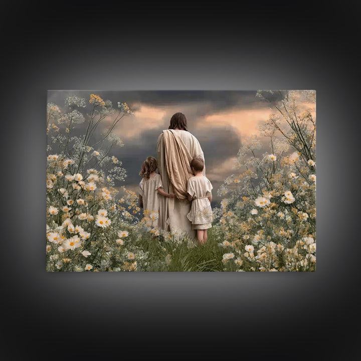 Garden Of Hope, Framed Canvas Print, Christian Art Canvas, Jesus Painting, Christian Wall Art, Christian Art Print, Christian Decorations,