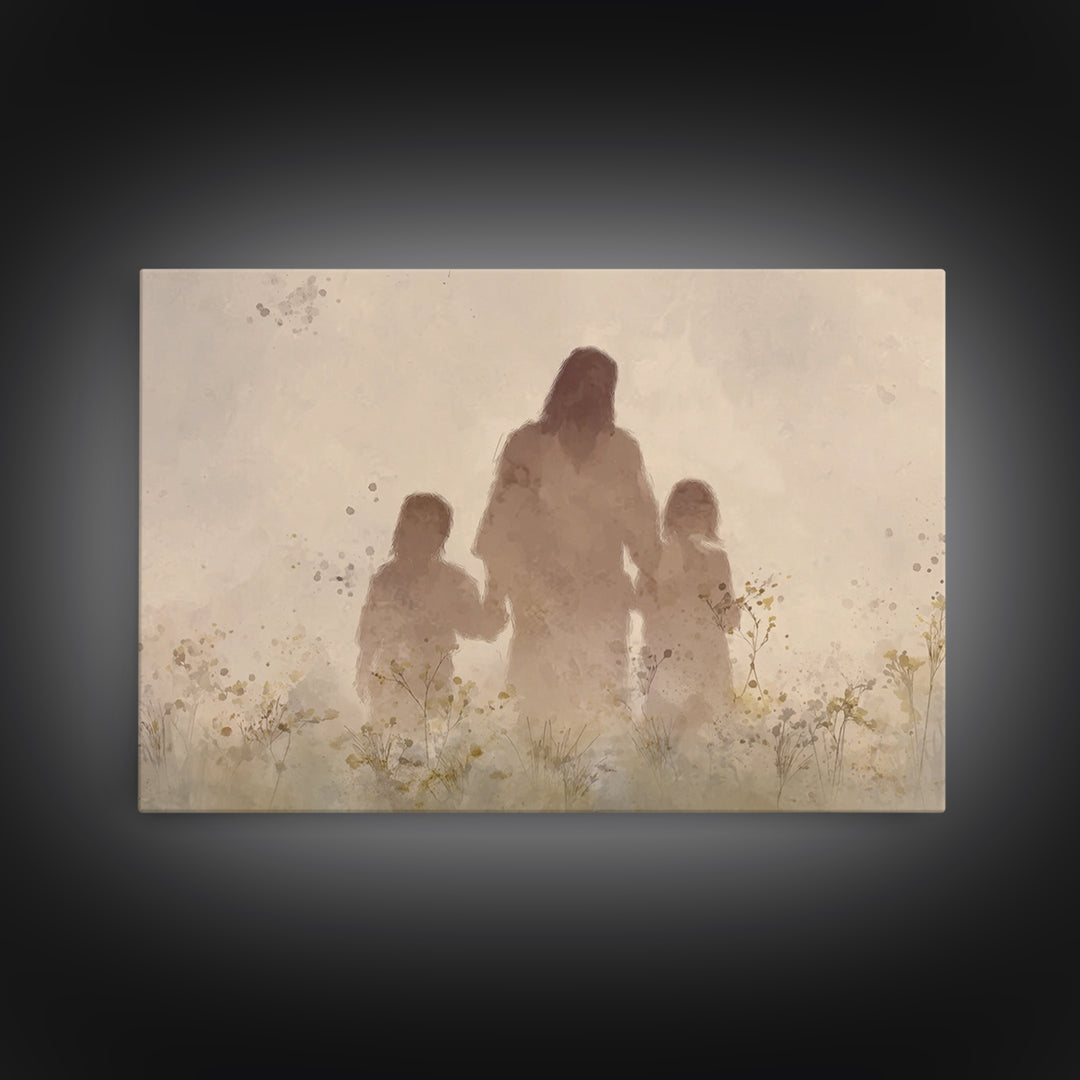 Tender Guidance – Framed Canvas Print – Christian Art Canvas – Jesus Painting – Subtle Christian Art – Christian Wall Art – Christian Art P