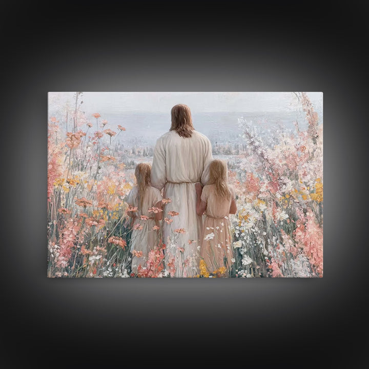 Valley Of Peace | Framed Canvas Print | Christian Wall Art | Jesus Painting | Christian Art Canvas | Christian Art Gift | Subtle Christian