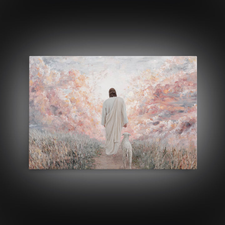 Path Of Peace | Framed Canvas Print | Jesus Wall Art | Christian Art Canvas | Christian Decor | Modern Christian Art | Christmas Art