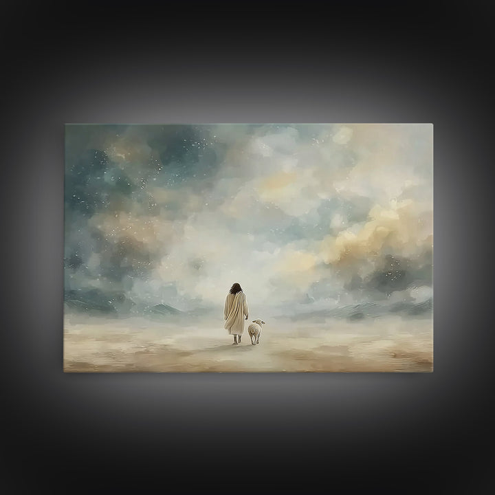 Heavenly Way | Framed Canvas Print | Christian Wall Art | Jesus Art Print | Christian Christmas Art | Christian Decor | Christian Painting
