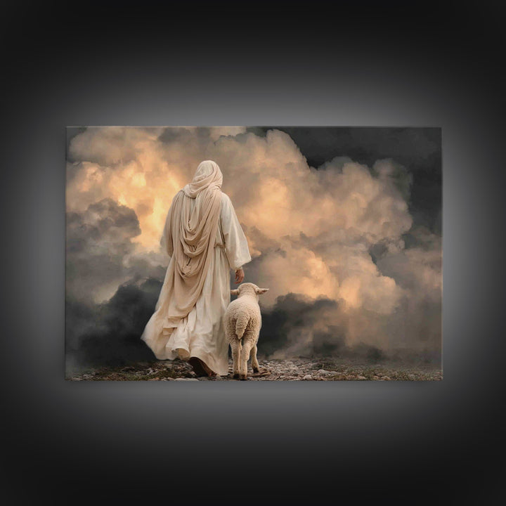 Desert Hope – Framed Canvas Print – Jesus Canvas Art – Christian Wall Art – Moody Christian Art – Christian Art Canvas – Christian Gift Ide