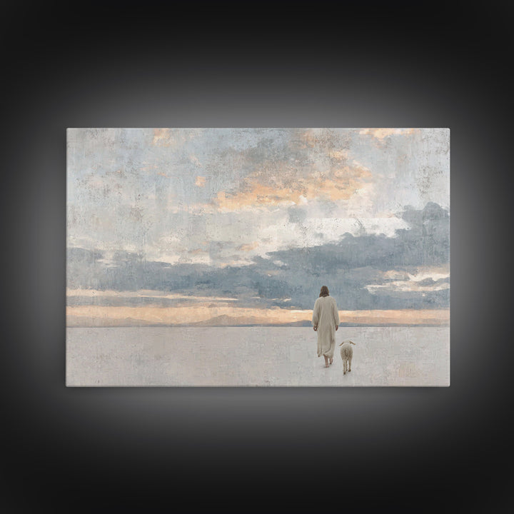 Eternal Horizon – Framed Canvas Print – Modern Christian Art – Christian Art Canvas – Jesus Painting – Christian Decoration – Christmas Art