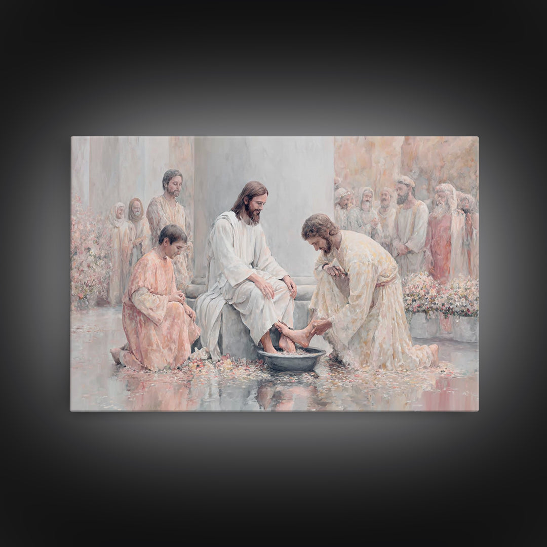 Servant Grace – Framed Canvas Print – Christian Wall Art – Christian Art Canvas – Jesus Painting – Christian Art Print – Christian Gift