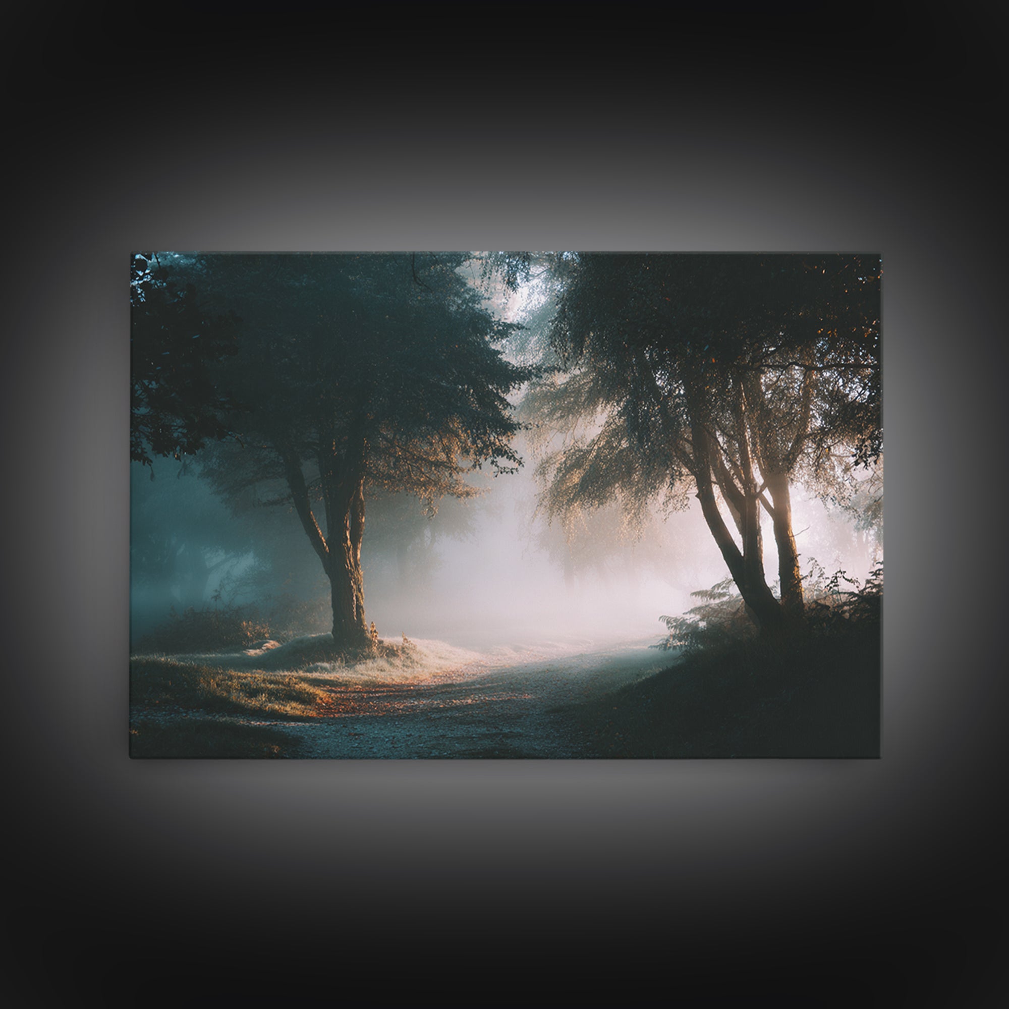 Sacred Forest Light – Framed Canvas Print – Jesus Painting – Christian Decor – Christian Art Canvas – Christian Gift Ideas – Christian Wall