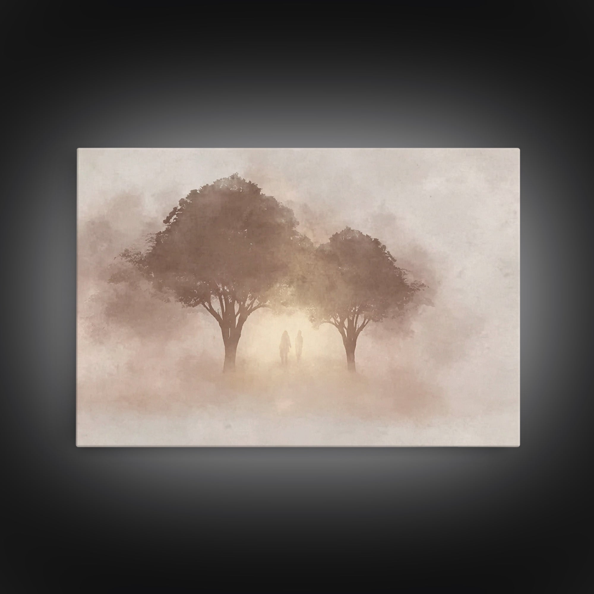 Heavenly Meeting Light – Framed Canvas Print – Christian Art Canvas – Christian Christmas Art – Christian Wall Art – Christian Gift Ideas –