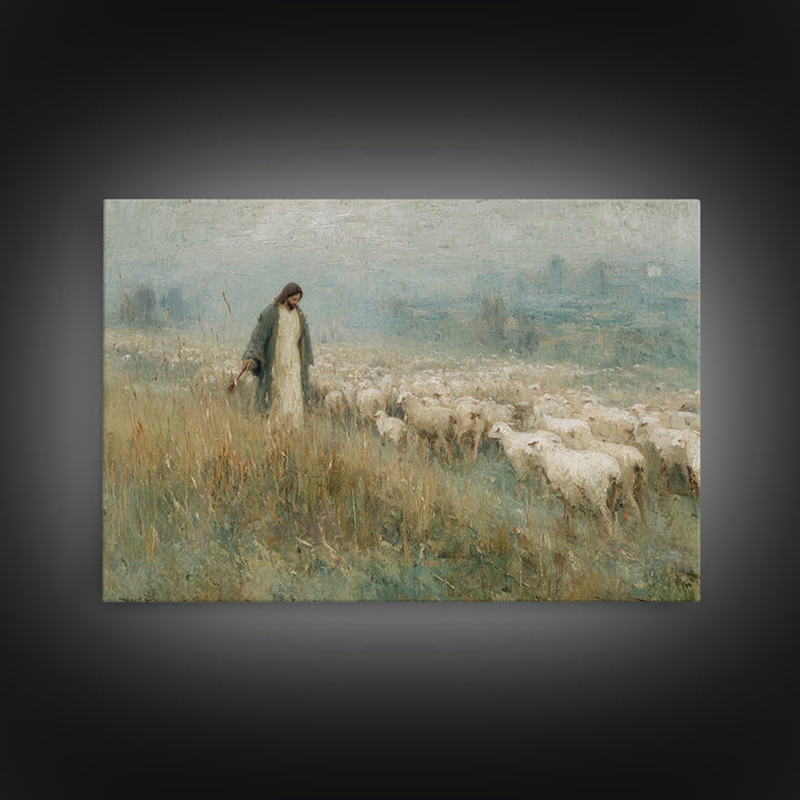 Jerusalem Crowds – Framed Canvas Print – Christian Art Print – Jesus Painting – Christian Wall Art – Christmas Art Prints – Christian Gift