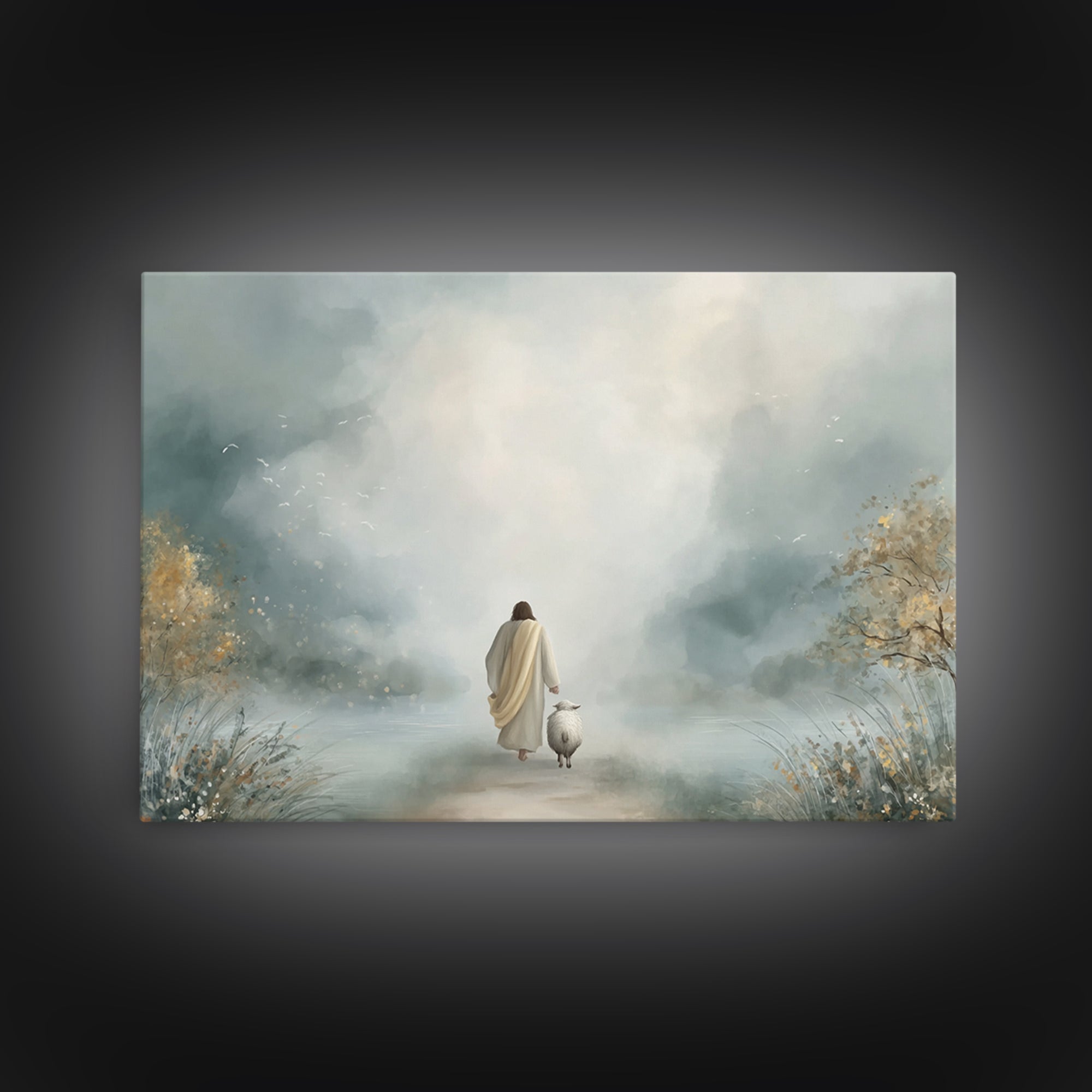 Pathway Of Hope – Framed Canvas Print – Christian Wall Art – Christian Christmas Art – Christian Art Canvas – Jesus Painting – Christian De