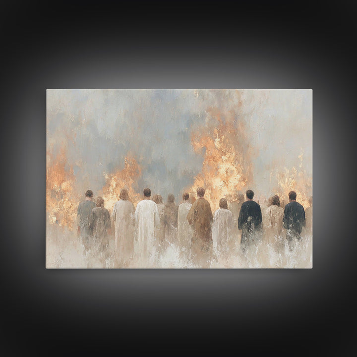 Ascension Fire Choir – Framed Canvas Print – Christian Wall Art – Christian Painting – Christian Christmas Art – Christian Art Canvas – Chr