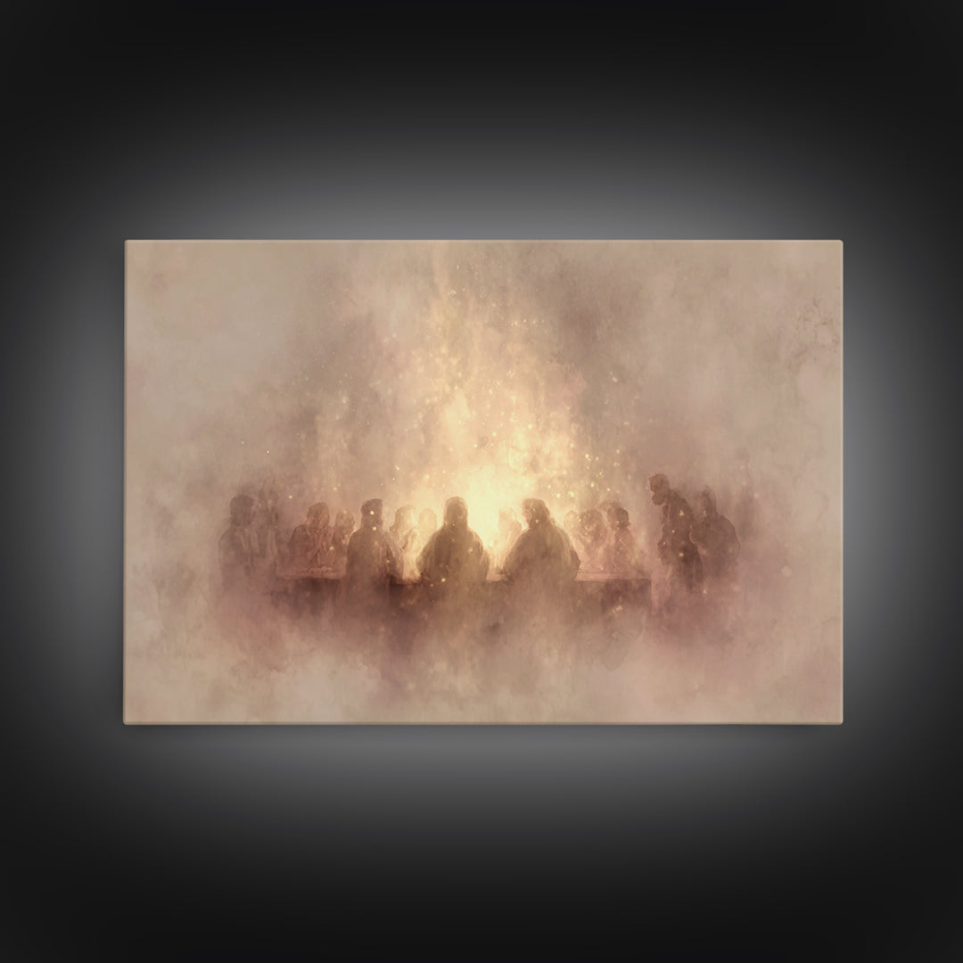 Upper Room Light – Framed Canvas Print – Christian Art Canvas – Christian Wall Art – Christian Christmas Art – Christian Painting – Christi