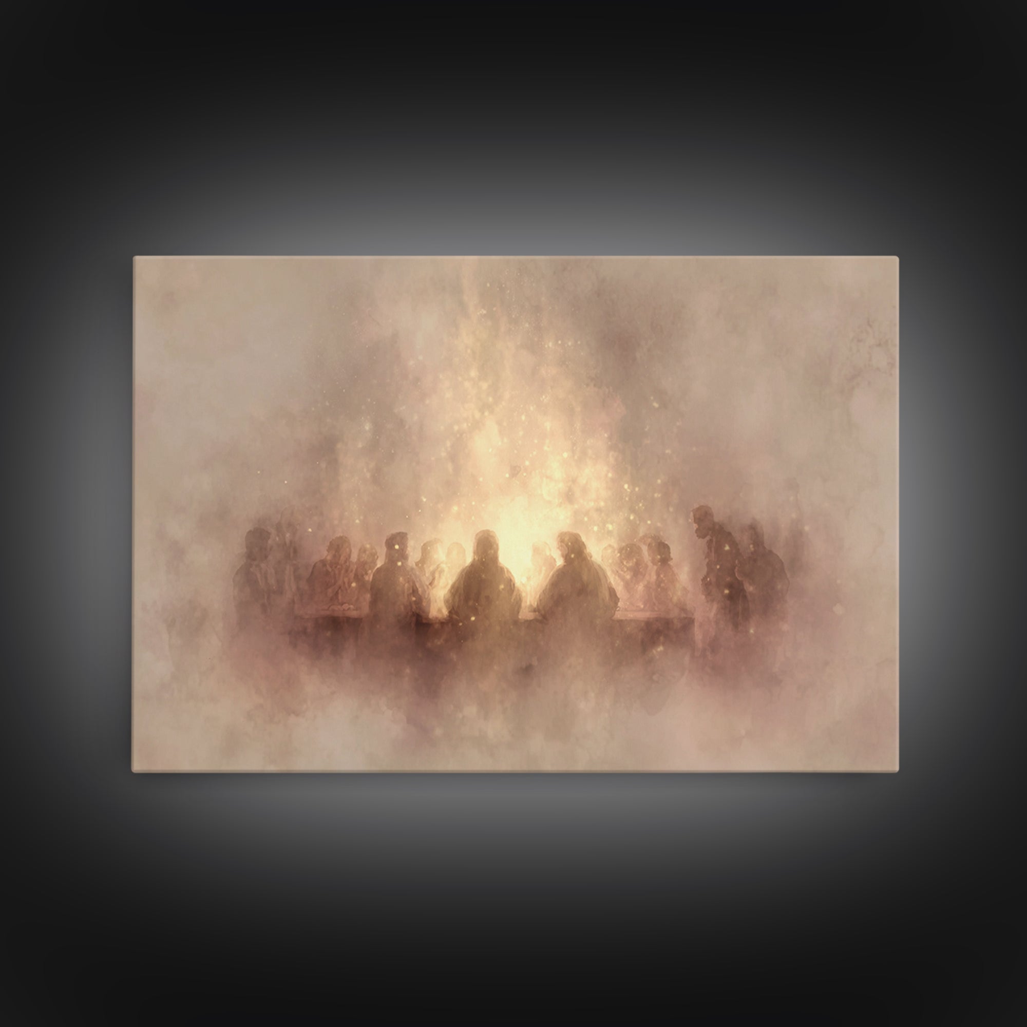 Upper Room Light – Framed Canvas Print – Christian Art Canvas – Christian Wall Art – Christian Christmas Art – Christian Painting – Christi