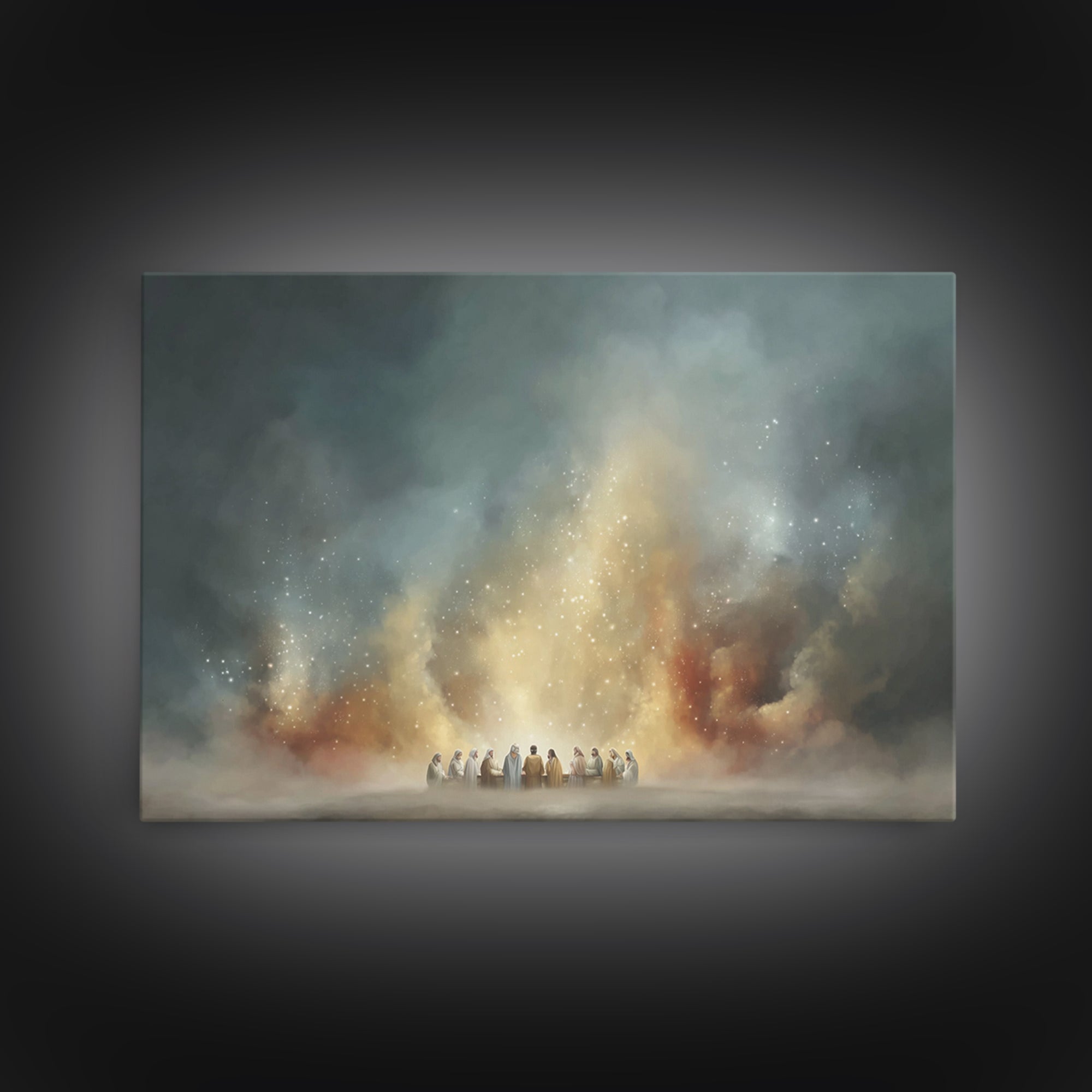 Glory In The Cloud – Framed Canvas Print – Christian Painting – Christian Art Canvas – Christian Christmas Art – Christian Wall Art – Chris