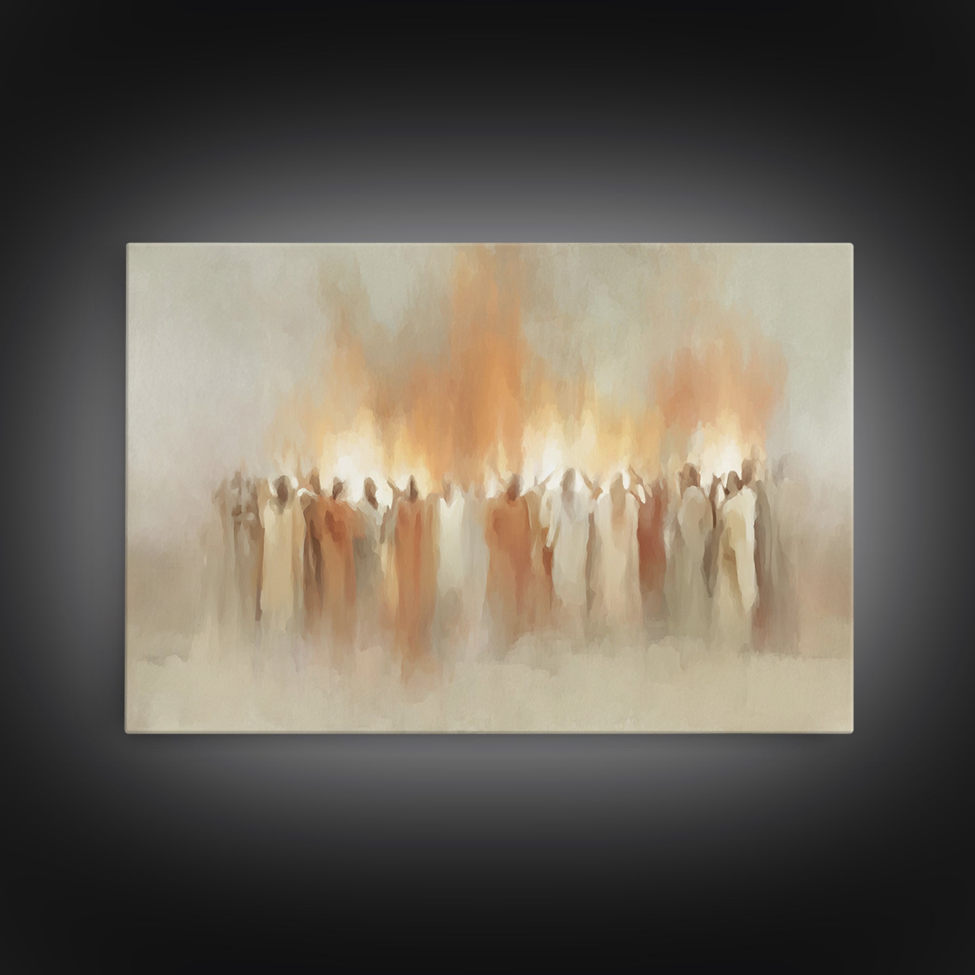 Flames Of Renewal – Framed Canvas Print – Christian Art Canvas – Christian Decoration – Christian Painting – Christian Wall Art – Christian