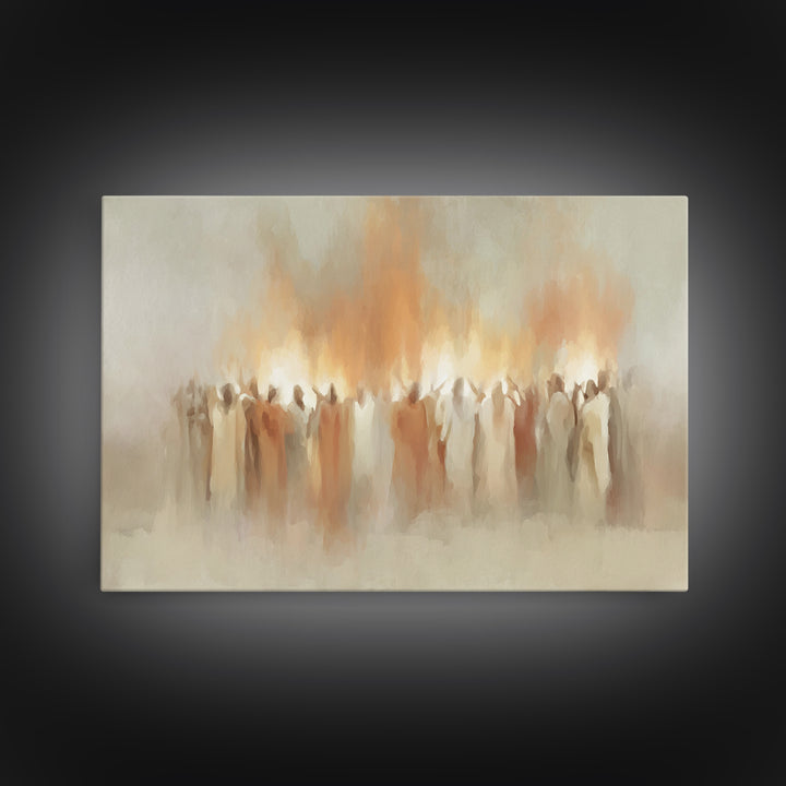 Flames Of Renewal – Framed Canvas Print – Christian Art Canvas – Christian Decoration – Christian Painting – Christian Wall Art – Christian