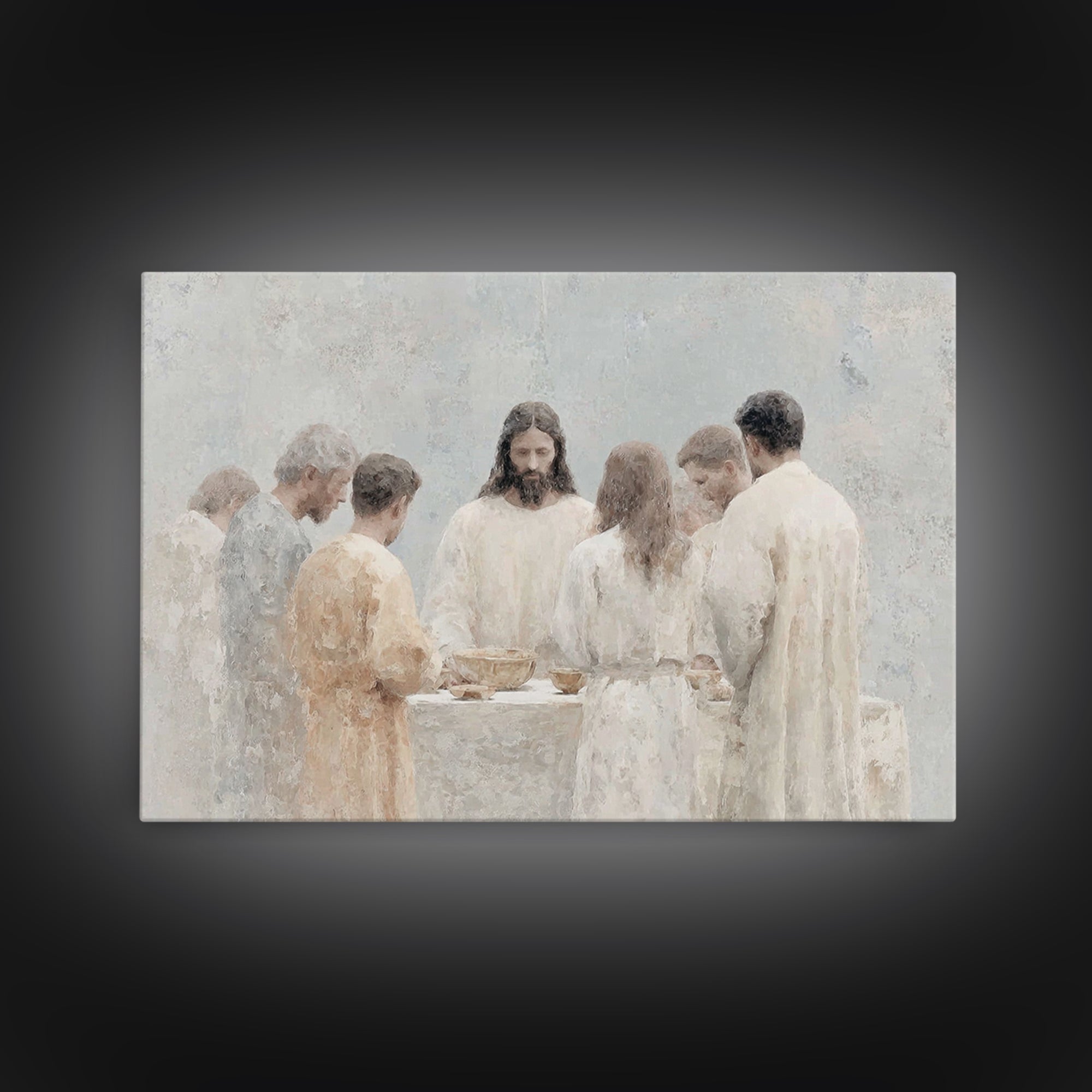 Sacred Gathering - Framed Canvas Print - Christian Wall Art - Jesus Painting - Christian Art Canvas - Christian Decor - Christian Gift Idea
