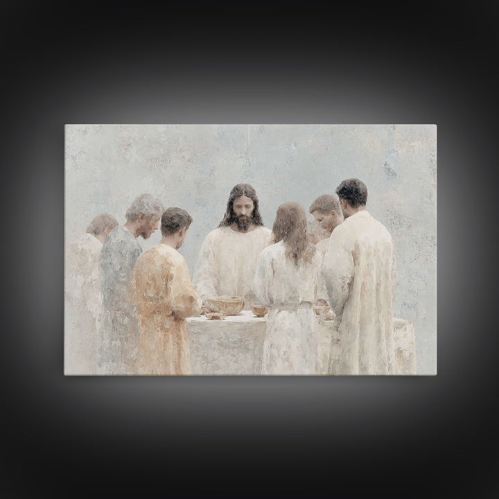 Sacred Gathering - Framed Canvas Print - Christian Wall Art - Jesus Painting - Christian Art Canvas - Christian Decor - Christian Gift Idea