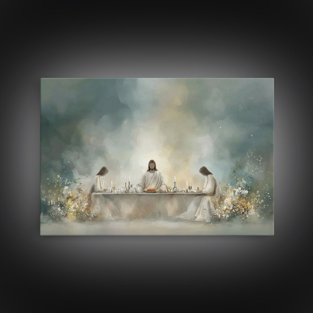Radiant Council – Framed Canvas Print – Christian Art Canvas – Jesus Wall Art – Large Christian Art – Christian Painting – Christmas Art Fr
