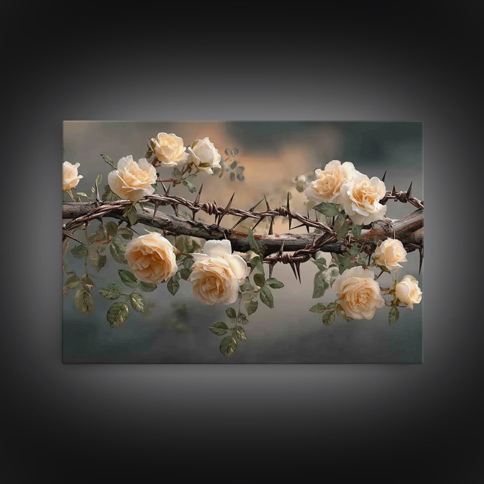 Purity Of Care | Framed Canvas Print | Christian Wall Art | Christian Art Canvas | Minimalist Christian Art | Christian Decoration | Christ