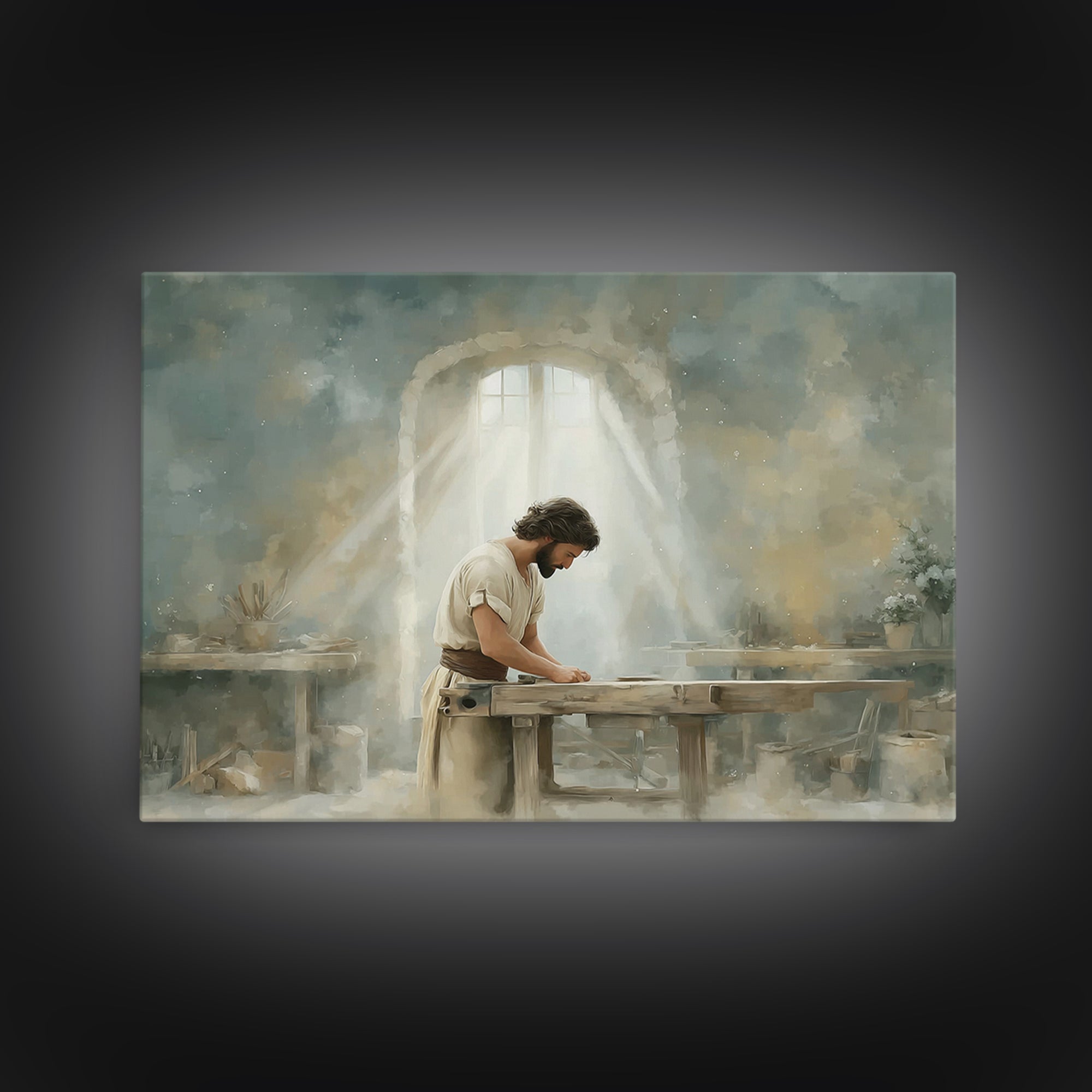 Guided By Grace | Framed Canvas Print | Christian Art Canvas | Jesus Painting | Modern Christian Art | Christian Wall Art | Christian Art G