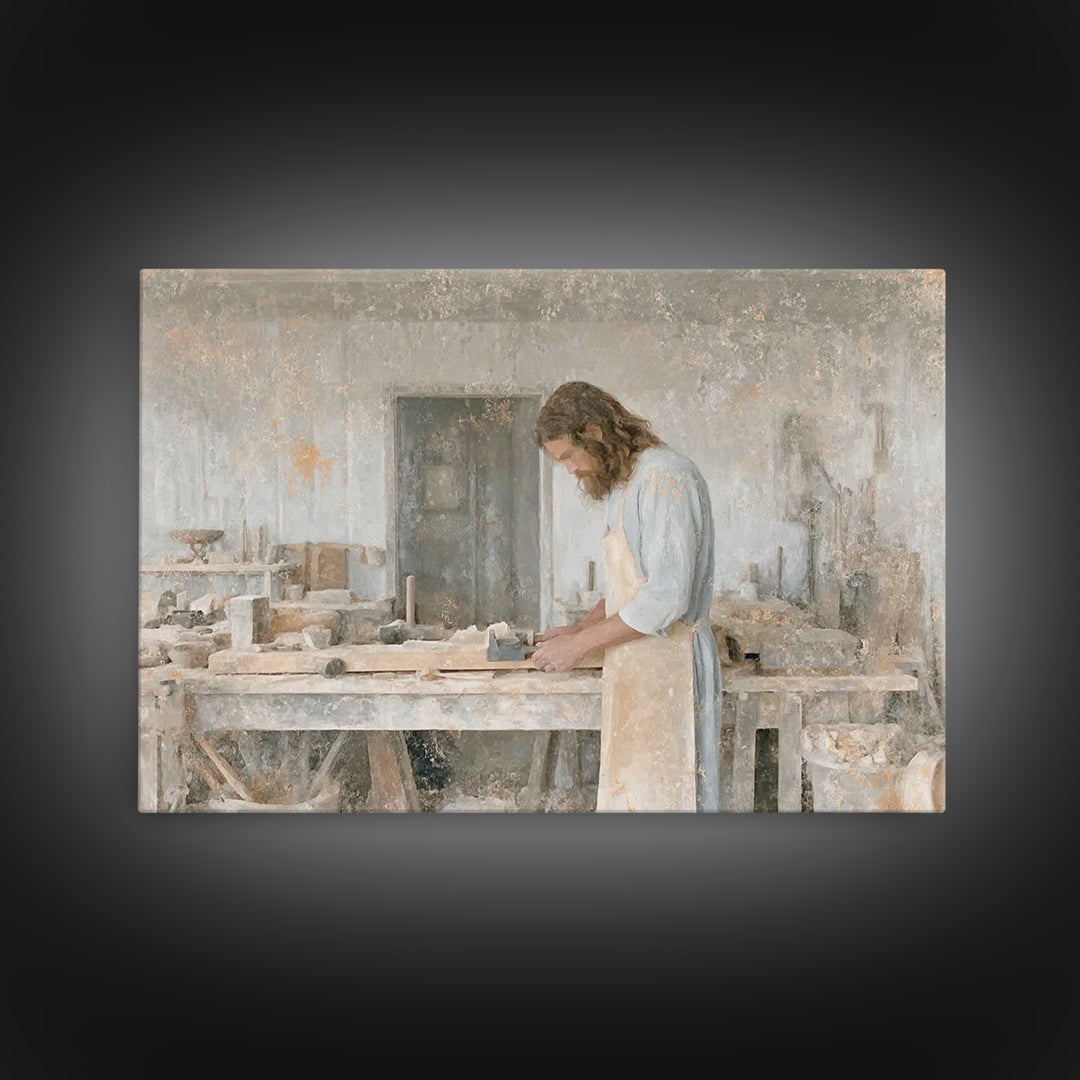 Servant Of Peace – Framed Canvas Print – Christian Art Canvas – Jesus Painting – Vintage Christian Art – Christian Wall Art – Christian Dec