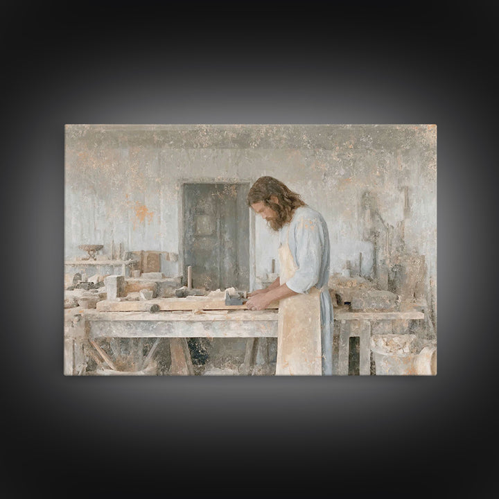 Servant Of Peace – Framed Canvas Print – Christian Art Canvas – Jesus Painting – Vintage Christian Art – Christian Wall Art – Christian Dec