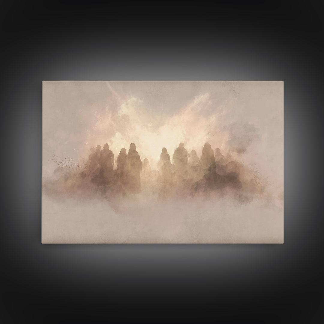 Clouds Of Promise, Framed Canvas Print, Christian Art Canvas, Christian Wall Art, Christian Christmas Art, Moody Christian Art, Christian A