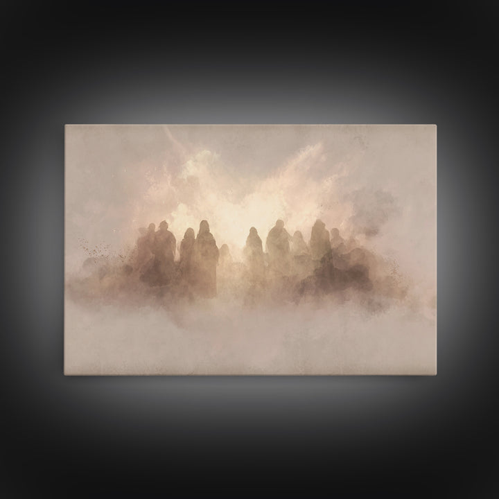 Clouds Of Promise, Framed Canvas Print, Christian Art Canvas, Christian Wall Art, Christian Christmas Art, Moody Christian Art, Christian A