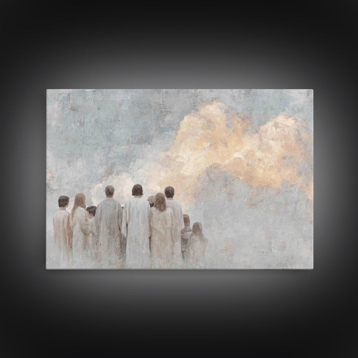 Heaven’s Gathering – Framed Canvas Print – Christian Wall Art – Christian Art Canvas – Subtle Christian Art – Christian Painting – Christia
