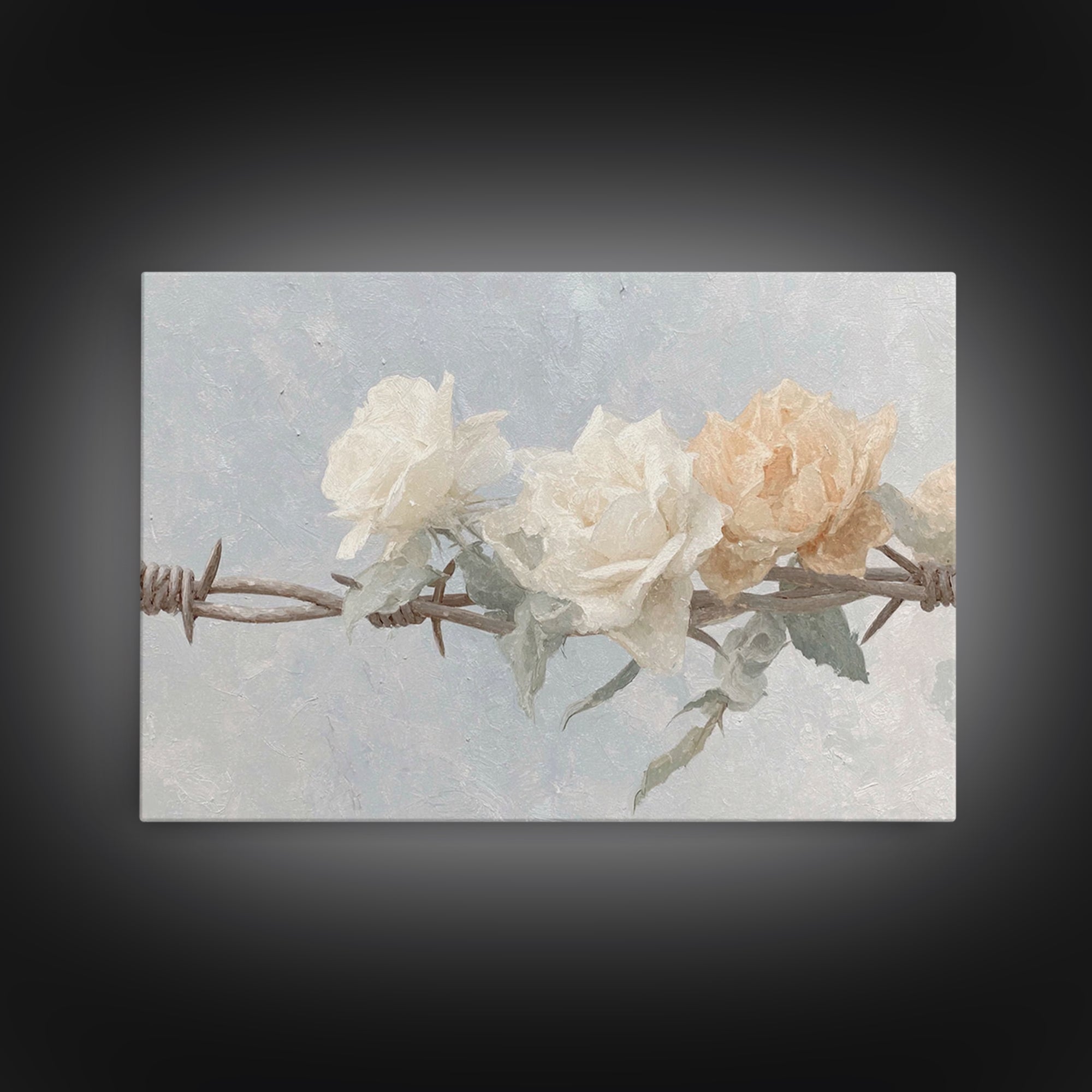 Thorned Beauty, Framed Canvas Print, Christian Wall Art, Christian Art Canvas, Christian Decor, Subtle Christian Art, Christian Gift Ideas,