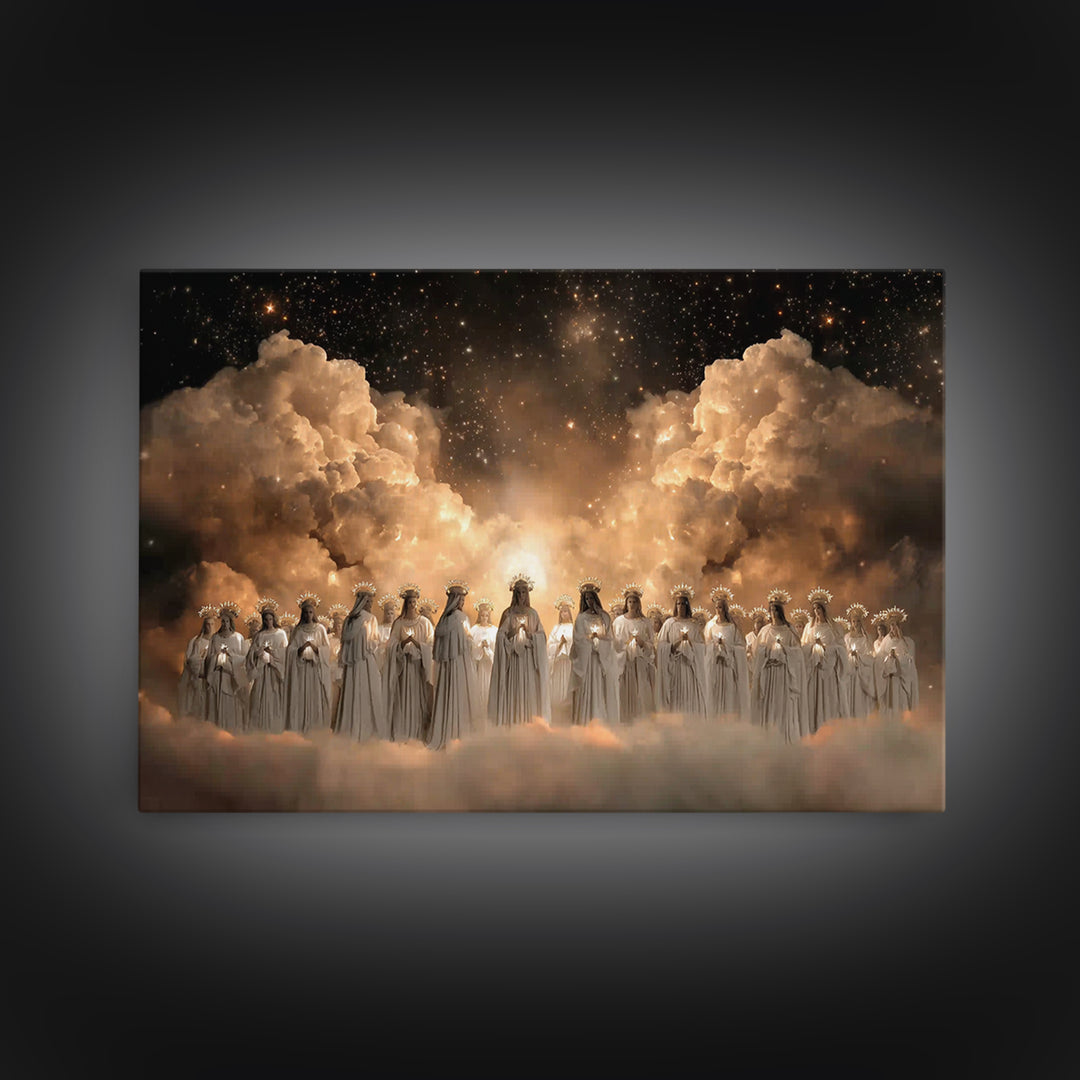 Heavenly Choir – Framed Canvas Print – Christian Wall Art – Christian Art Canvas – Jesus Painting – Christian Christmas Art – Christmas Wal